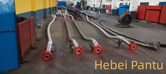 3 1/8 &quot;خرطوم ذو حواف ، 5000 رطل لكل بوصة مربعة لخط الخنق مع غطاء واقي مرن من الفولاذ المقاوم للصدأ