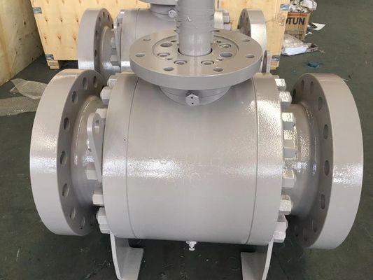 التحكم الهوائي أو التحكم الهيدروليكي ASME B16.34 مادة صمام الكرة الهيدروليكي للمحول 12 &quot;الطبقة 300/600/900 -46-250C